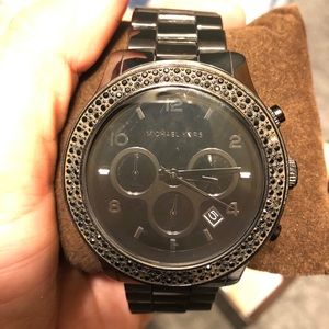 Black ceramic Michael Kors watch
